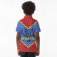 Elephant Eswatini Kid Polo Shirt Swaziland Shield Tribal Pattern and National Flag