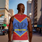 Elephant Eswatini Men Tank Top Swaziland Shield Tribal Pattern and National Flag