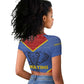 Elephant Eswatini Raglan Cropped T shirt Swaziland Shield Tribal Pattern and National Flag