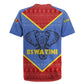 Elephant Eswatini Rugby Jersey Swaziland Shield Tribal Pattern and National Flag