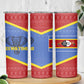 Elephant Eswatini Skinny Tumbler Swaziland Shield Tribal Pattern and National Flag