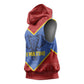 Elephant Eswatini Sleeveless Hoodie Swaziland Shield Tribal Pattern and National Flag - African Pride