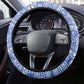 Elephant Eswatini Steering Wheel Cover Swaziland Shield Tribal Pattern and National Flag
