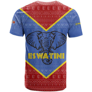 Elephant Eswatini T shirt Swaziland Shield Tribal Pattern and National Flag