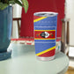 Elephant Eswatini Tumbler Cup Swaziland Shield Tribal Pattern and National Flag