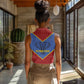 Elephant Eswatini Women Sleeveless Polo Shirt Swaziland Shield Tribal Pattern and National Flag