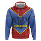 Elephant Eswatini Zip Hoodie Swaziland Shield Tribal Pattern and National Flag