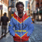 Elephant Eswatini Zip Hoodie Swaziland Shield Tribal Pattern and National Flag