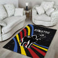 Eswatini Elephant Area Rug Swazi Flag Colors and Cosmic Background