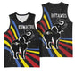 Eswatini Elephant Basketball Jersey Swazi Flag Colors and Cosmic Background - African Pride