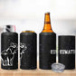 Eswatini Elephant 4 in 1 Can Cooler Tumbler Swazi Flag Colors and Cosmic Background