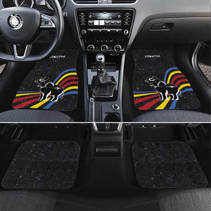Eswatini Elephant Car Mats Swazi Flag Colors and Cosmic Background