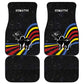 Eswatini Elephant Car Mats Swazi Flag Colors and Cosmic Background