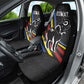 Eswatini Elephant Car Seat Cover Swazi Flag Colors and Cosmic Background