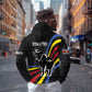 Eswatini Elephant Hoodie Swazi Flag Colors and Cosmic Background