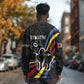 Eswatini Elephant Long Sleeve Shirt Swazi Flag Colors and Cosmic Background