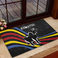Eswatini Elephant Rubber Doormat Swazi Flag Colors and Cosmic Background