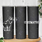 Eswatini Elephant Skinny Tumbler Swazi Flag Colors and Cosmic Background