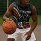 Eswatini Elephant Sleeveless Hoodie Swazi Flag Colors and Cosmic Background - African Pride