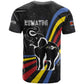 Eswatini Elephant T shirt Swazi Flag Colors and Cosmic Background