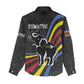 Eswatini Elephant Women Casual Shirt Swazi Flag Colors and Cosmic Background