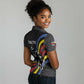 Eswatini Elephant Women Polo Shirt Swazi Flag Colors and Cosmic Background