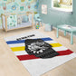 Eswatini Rhino Area Rug Swazi Map Flag and African Traditional Patterns
