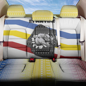 Eswatini Rhino Back Car Seat Cover Swazi Map Flag and African Traditional Patterns