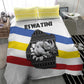 Eswatini Rhino Bedding Set Swazi Map Flag and African Traditional Patterns
