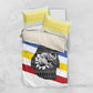 Eswatini Rhino Bedding Set Swazi Map Flag and African Traditional Patterns