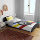 Eswatini Rhino Bedding Set Swazi Map Flag and African Traditional Patterns