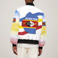 Eswatini Rhino Bomber Jacket Swazi Map Flag and African Traditional Patterns