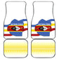 Eswatini Rhino Car Mats Swazi Map Flag and African Traditional Patterns