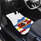 Eswatini Rhino Car Mats Swazi Map Flag and African Traditional Patterns
