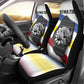 Eswatini Rhino Car Seat Cover Swazi Map Flag and African Traditional Patterns