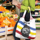 Eswatini Rhino Grocery Bag Swazi Map Flag and African Traditional Patterns