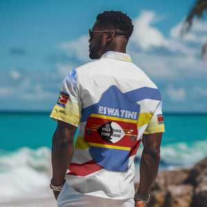 Eswatini Rhino Hawaiian Shirt Swazi Map Flag and African Traditional Patterns