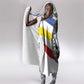 Eswatini Rhino Hooded Blanket Swazi Map Flag and African Traditional Patterns