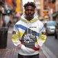 Eswatini Rhino Hoodie Swazi Map Flag and African Traditional Patterns