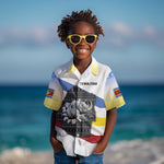 Eswatini Rhino Kid Hawaiian Shirt Swazi Map Flag and African Traditional Patterns