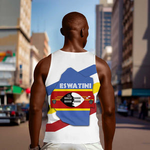 Eswatini Rhino Men Tank Top Swazi Map Flag and African Traditional Patterns