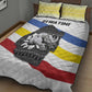 Eswatini Rhino Quilt Bed Set Swazi Map Flag and African Traditional Patterns
