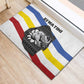 Eswatini Rhino Rubber Doormat Swazi Map Flag and African Traditional Patterns