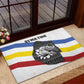 Eswatini Rhino Rubber Doormat Swazi Map Flag and African Traditional Patterns