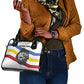 Eswatini Rhino Shoulder Handbag Swazi Map Flag and African Traditional Patterns