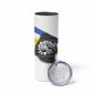 Eswatini Rhino Skinny Tumbler Swazi Map Flag and African Traditional Patterns