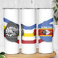 Eswatini Rhino Skinny Tumbler Swazi Map Flag and African Traditional Patterns