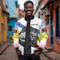 Eswatini Rhino Sleeve Zip Bomber Jacket Swazi Map Flag and African Traditional Patterns