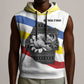 Eswatini Rhino Sleeveless Hoodie Swazi Map Flag and African Traditional Patterns - African Pride