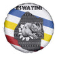 Eswatini Rhino Spare Tire Cover Swazi Map Flag and African Traditional Patterns